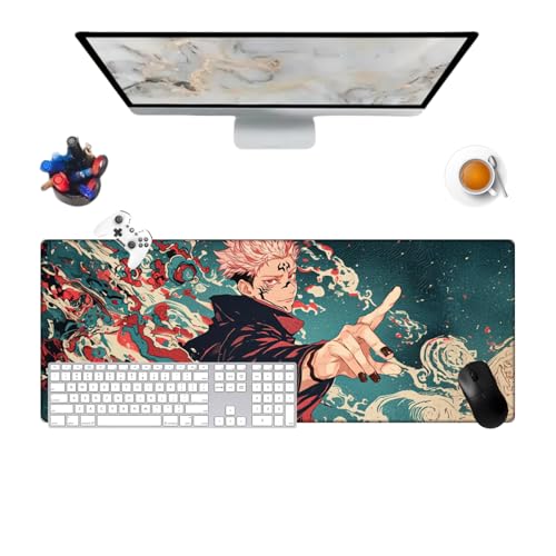 Jujutsu Sukuna Anime Pretty Mauspad, Anime, Büro, rutschfest, strukturierte Oberfläche, 800 x 300 x 3 mm, für Computer, Gamer, Zuhause und Laptops (1) von Générique
