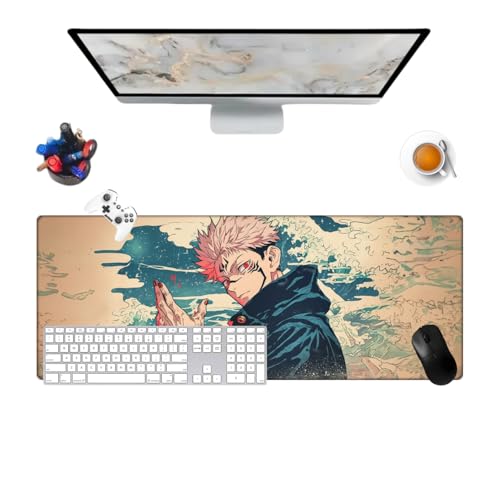 Jujutsu Sukuna Anime Pretty Mauspad, Anime, Büro, rutschfest, strukturierte Oberfläche, 800 x 300 x 3 mm, für Computer, Gamer, Zuhause und Laptops (5) von Générique