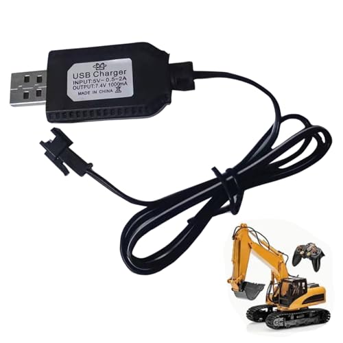 Kabel des RC-Ladegeräts – Lithium-USB-Adapter, Spielzeug-Akku-Kerze | Ausgang 7,4 V 1000 mA, Anschluss SM 2P 3P 4P für Airplane Helikopter Power Auto Schnellladung Kabel des RC-Ladegeräts – Lithium-USB-Adapter, Spielzeug-Akku-Kerze | Ausgang 7,4 V 1000 mA, Anschluss SM 2P 3P 4P für Airplane Helikopter Power Auto Schnellladung von Générique