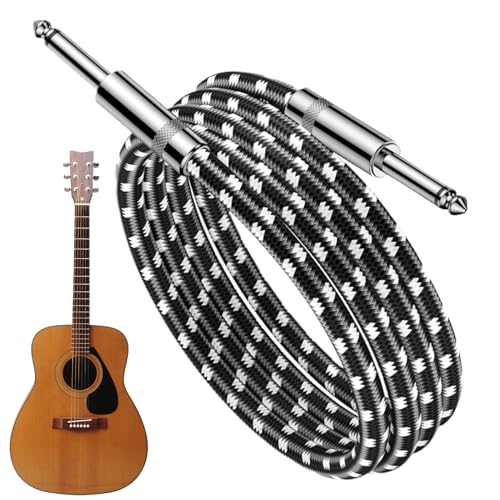 Kabel für E-Gitarre, Audio-Instrumentenkabel mit 10 Fuß – professioneller langer abgeschirmter Draht, elektrischer Interferenz-Anschluss für ein T-Signal für elektrische Bass-Tastatur, Pro Audio Kabel für E-Gitarre, Audio-Instrumentenkabel mit 10 Fuß – professioneller langer abgeschirmter Draht, elektrischer Interferenz-Anschluss für ein T-Signal für elektrische Bass-Tastatur, Pro Audio von Générique