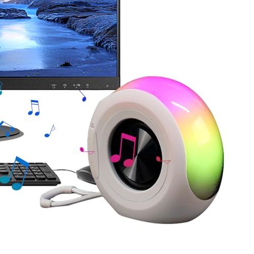 Kabelloser Outdoor-Lautsprecher, Audio Player, 4,72 x 2,17 x 4,53 Zoll (11,9 x 5,3 cm), tiefer Bass-Sound, Ambient Light Feature Portable Design, Schwarz, Kitchen, Hiking, Car, Beach, Dorm, Camping von Générique