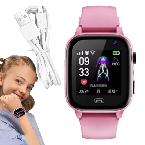 Kinder-Smartwatch, 4G GPS-Tracker mit Kamera und Blitzlicht, wiederaufladbarer Akku-Rekorder für Schule, Reisen, Sicherheit im Freien & Lernen Kinder-Smartwatch, 4G GPS-Tracker mit Kamera und Blitzlicht, wiederaufladbarer Akku-Rekorder für Schule, Reisen, Sicherheit im Freien & Lernen von Générique