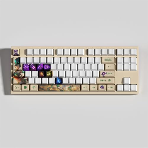 LOL 30 Stück Keycaps für mechanische Gaming-Tastatur, PBT OEM Profilye, Sublimation, PC Player (Kaisa) von Générique