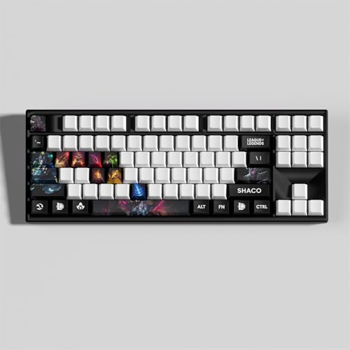 LOL 30 Tastenkappen mit ergonomischem OEM-Profil, Material PBT OEM Profile Dye Sublimation Layout, kompatibel mit den meisten mechanischen Tastaturen (Shaco) von Générique