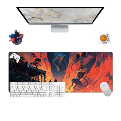 Light Shadow 33 Gaming-Mauspad, Schreibtischunterlage, wasserdicht, Unterseite aus Gummi, rutschfest, Oberfläche für Computer von Générique