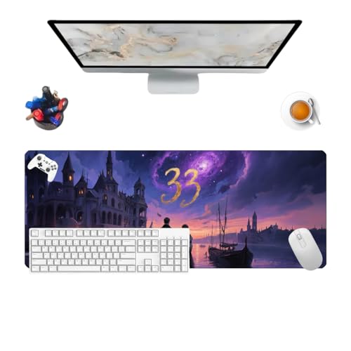 Light Shadow 33 Multifunktions-Gaming-Mauspad, wasserdicht, 800 x 300 x 3 mm, Unterseite aus rutschfestem Gummi, strukturierte Oberfläche Light Shadow 33 Multifunktions-Gaming-Mauspad, wasserdicht, 800 x 300 x 3 mm, Unterseite aus rutschfestem Gummi, strukturierte Oberfläche von Générique