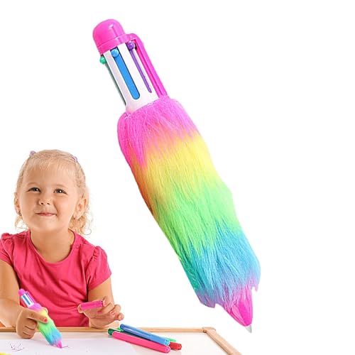Mehrfarbige Kugelschreiber, einziehbare Kugelschreiber, Plüsch-Kugelschreiber | Lustiges Schulpapier, Regenbogenfarben, für Schule, Studium, Arbeit und Zuhause Mehrfarbige Kugelschreiber, einziehbare Kugelschreiber, Plüsch-Kugelschreiber | Lustiges Schulpapier, Regenbogenfarben, für Schule, Studium, Arbeit und Zuhause von Générique