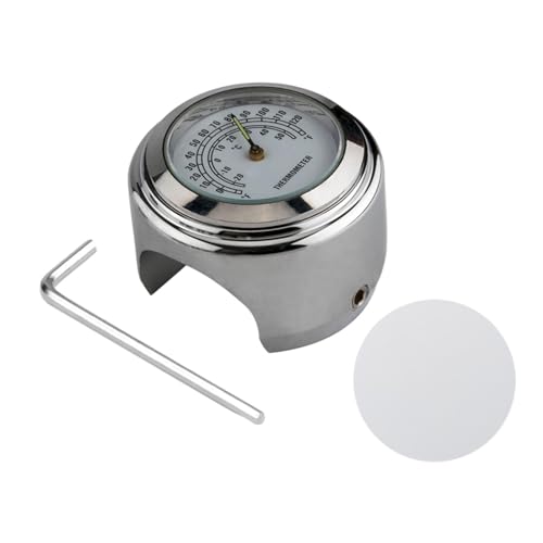 Motorrad-Lenkeruhr, präziser wasserdichter Uhrtemperaturspeicher, Anpassung des Lenkermantel-Zubehörs 22-25,4 mm, rutschfestes Leuchten im Dunkeln für ATV-Motorräder von Générique