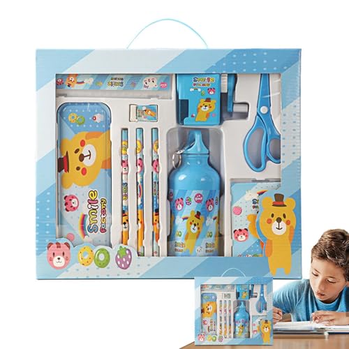 Niedliches Schreibwaren-Set, niedliches Federmäppchen | Cartoon-Tier-Federmäppchen Set | Schulanfang Supplies Set, Lern-Schreibwaren-Box inkl von Générique
