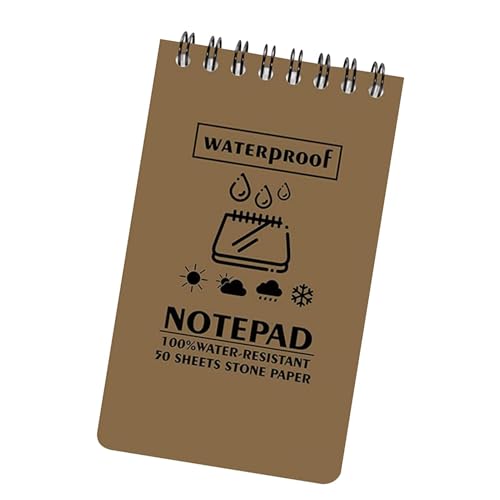 Notizbuch aus Papier, wasserdicht, Taschenbuch, wasserdicht, Taschenbuch, tragbar, Notizblock, 50 Seiten für die Aufnahme bei der Arbeit und in der Schule von Générique