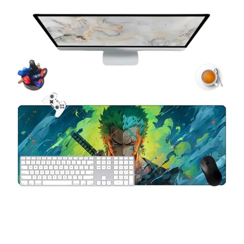One Zoro Piece Mauspad Anime – spezielle Oberfläche verbessert Geschwindigkeit und Präzision, rutschfestes Mauspad für Büro, strukturierte Oberfläche, 800 x 300 x 3 mm One Zoro Piece Mauspad Anime – spezielle Oberfläche verbessert Geschwindigkeit und Präzision, rutschfestes Mauspad für Büro, strukturierte Oberfläche, 800 x 300 x 3 mm von Générique
