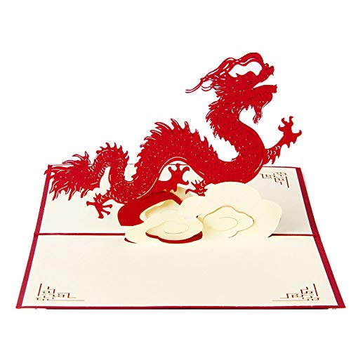 Paper Craft Pop-Up Chinesischer Drache 3D-Grußkarten von Générique