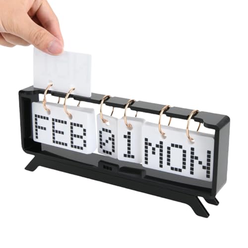 Permanent umdrehbarer Tischkalender, immerwährender Wendekalender | Ewiger Kalender aus Acryl in Form eines TV-Schranks | Klassenzimmerbedarf, Anzeige der Woche des von Générique