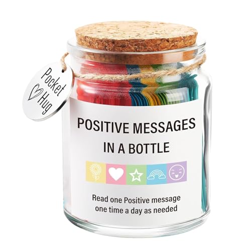 Positive Nachrichten in einer Flasche, kleine Inspirationale Jar, 3,31 x 2,17 x 2,72 Zoll, emotionale Unterstützungskarten für Stressabbau und Wellness, Ermutigung. Geringes Gewicht Positive Nachrichten in einer Flasche, kleine Inspirationale Jar, 3,31 x 2,17 x 2,72 Zoll, emotionale Unterstützungskarten für Stressabbau und Wellness, Ermutigung. Geringes Gewicht von Générique