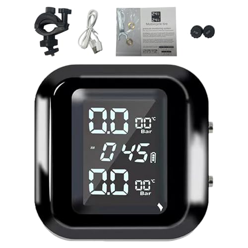 Reifendruck-Monitor, Motorradreifendrucksystem, TPMS-System für Motorrad, wasserdicht, hohe Genauigkeit, LCD-Display, magnetische Aufladung, Echtzeit, m Reifendruck-Monitor, Motorradreifendrucksystem, TPMS-System für Motorrad, wasserdicht, hohe Genauigkeit, LCD-Display, magnetische Aufladung, Echtzeit, m von Générique