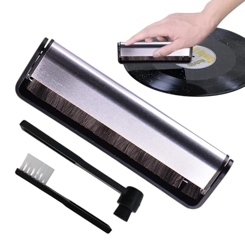 Reinigungsbürste aus Vinyl | Antistatischer Reiniger aus Kohlefaser | Werkzeug für die Wartung der Platine und die Klangqualität von Alben, ein sanfter Reiniger Reinigungsbürste aus Vinyl | Antistatischer Reiniger aus Kohlefaser | Werkzeug für die Wartung der Platine und die Klangqualität von Alben, ein sanfter Reiniger von Générique