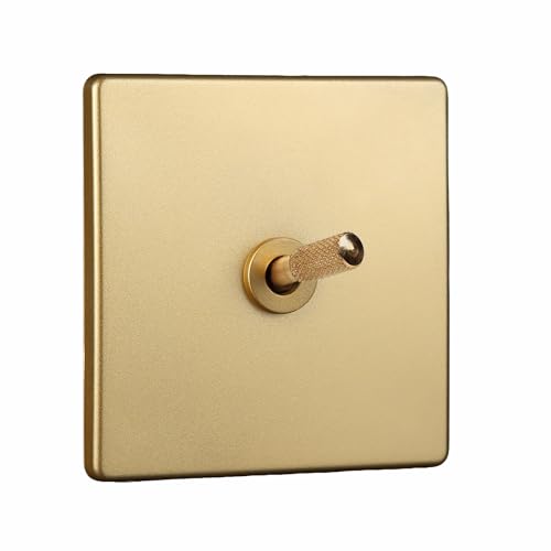 Retro Wandbeleuchtung Schalter Gold Industrie Stil Schalter Messing Rändelhebel Schalter Gold 86 Typ 1-4 Gang 2 Wege Retro Wandbeleuchtung Schalter Gold Industrie Stil Schalter Messing Rändelhebel Schalter Gold 86 Typ 1-4 Gang 2 Wege von Générique