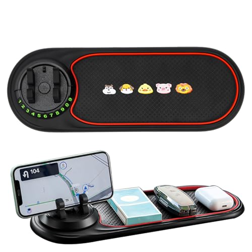 Rutschfester Telefon-Pad für – mobile Antirutsch-Armaturenbrett-Halterung, Organizer für Kfz- | Auto-Nummern-Anzeige-Tablett, Ber Rutschfester Telefon-Pad für – mobile Antirutsch-Armaturenbrett-Halterung, Organizer für Kfz- | Auto-Nummern-Anzeige-Tablett, Ber von Générique