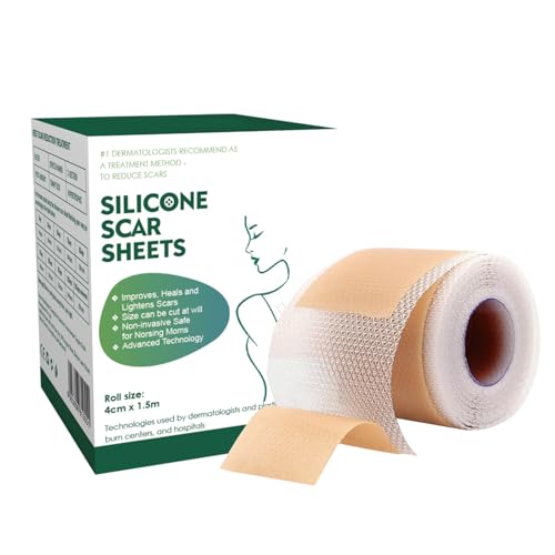 Scar Tape, Silikonblätter, 1,6 x 60 Zoll, Roll-1,5 m, C-Abschnittstreifen, Gentle Adhesion Professional Removal Cover Repair for Tummy Tuck, Narben, Keloid, Burn Scar Tape, Silikonblätter, 1,6 x 60 Zoll, Roll-1,5 m, C-Abschnittstreifen, Gentle Adhesion Professional Removal Cover Repair for Tummy Tuck, Narben, Keloid, Burn von Générique