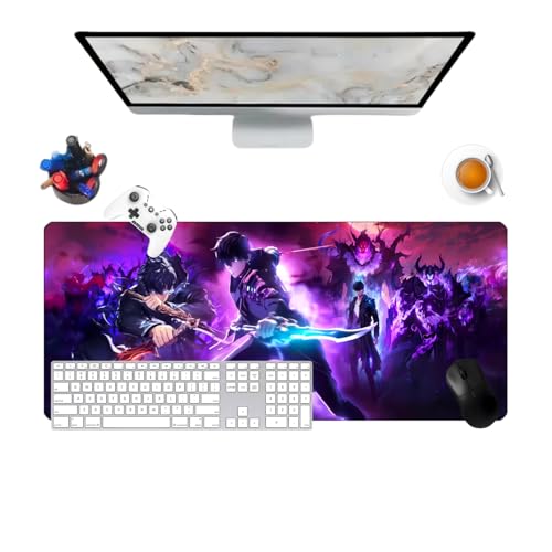 Solo Leveling Gaming-Mauspad, Schreibtischunterlage, wasserdicht, Unterseite aus Gummi, rutschfest, Oberfläche für Computer, 700 x 300 x 4 mm Solo Leveling Gaming-Mauspad, Schreibtischunterlage, wasserdicht, Unterseite aus Gummi, rutschfest, Oberfläche für Computer, 700 x 300 x 4 mm von Générique