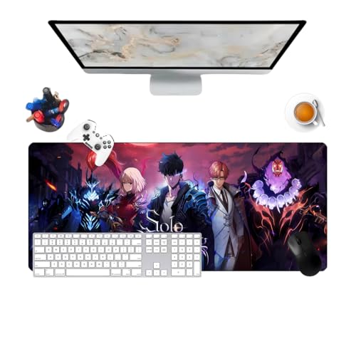 Solo Leveling Mauspad, Anime, Gamer, Schreibtischunterlage, Deko, 700 x 300 x 4 mm, Gaming-Mauspad, wasserdicht und Unterseite aus Gummi, rutschfeste Oberfläche Solo Leveling Mauspad, Anime, Gamer, Schreibtischunterlage, Deko, 700 x 300 x 4 mm, Gaming-Mauspad, wasserdicht und Unterseite aus Gummi, rutschfeste Oberfläche von Générique