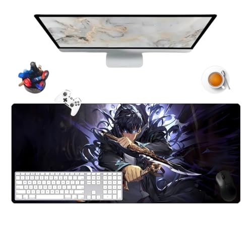 Solo Leveling Pretty Anime Mauspad für Büro, rutschfest, strukturierte Oberfläche, 900 x 400 x 3 mm, für Computer, Gamer, Zuhause und Laptops (7) von Générique