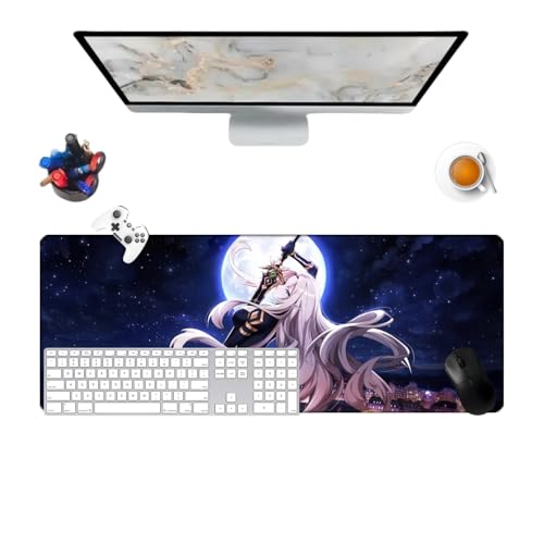 The Eminence in Shadow Anime Mauspad – spezielle Oberfläche verbessert Geschwindigkeit und Präzision, rutschfestes Mauspad für Büro, strukturierte Oberfläche, 800 x 300 x 3 mm (7) von Générique