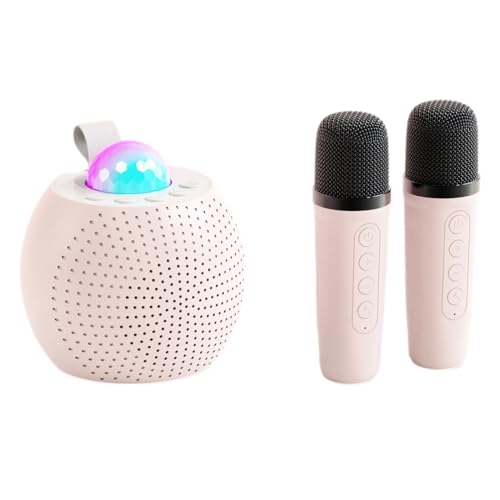 Tragbare Karaoke-Maschine, Karaoke-Lautsprecher - 2 kabellose Mikrofone mit Stimmwechsel-Karaoke-Lautsprecher - Runder Karaoke-Lautsprecher mit hellem Design, für Spaß in Interesse Tragbare Karaoke-Maschine, Karaoke-Lautsprecher - 2 kabellose Mikrofone mit Stimmwechsel-Karaoke-Lautsprecher - Runder Karaoke-Lautsprecher mit hellem Design, für Spaß in Interesse von Générique