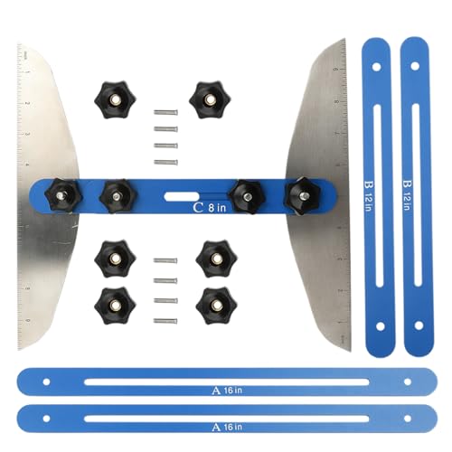 Treppenmesser-Werkzeug – Mehrzweck-Treppenstufen-Schablonenwerkzeug, Stufenmessschablone, multifunktionales verstellbares Klapplineal von 11 bis 60 Zoll, hoch-p Layout-Gadget Treppenmesser-Werkzeug – Mehrzweck-Treppenstufen-Schablonenwerkzeug, Stufenmessschablone, multifunktionales verstellbares Klapplineal von 11 bis 60 Zoll, hoch-p Layout-Gadget von Générique