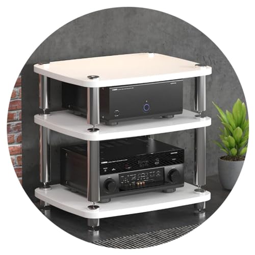 1/2/3/4-lagiges HiFi-Audio-Schrank, HiFi-Ständer, Plattenspieler, MDF-Ständer, Audio-Rack mit stoßdämpfenden Füßen, Endstufe, Regal, Geräteschrank 1/2/3/4-lagiges HiFi-Audio-Schrank, HiFi-Ständer, Plattenspieler, MDF-Ständer, Audio-Rack mit stoßdämpfenden Füßen, Endstufe, Regal, Geräteschrank von Generisch