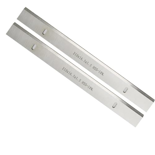 1 Paar 210 mm HSS Dicke-Hobelmesser 210 x 16,5 x 1,5 mm Fugenmesser für Scheppach Einhell Erbauer Holzbearbeitungswerkzeugzubehör (Größe: 210 mm) von Generisch