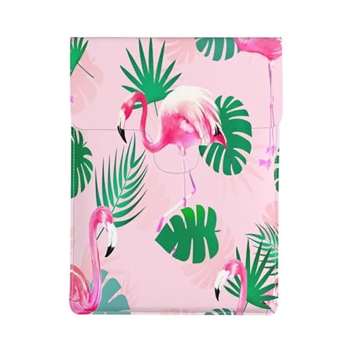 1 x Flamingo-Leder-Laptop-Tasche (vertikal), 13 Zoll, aus einfachem und elegantem, verdicktem PU-Leder von Generisch