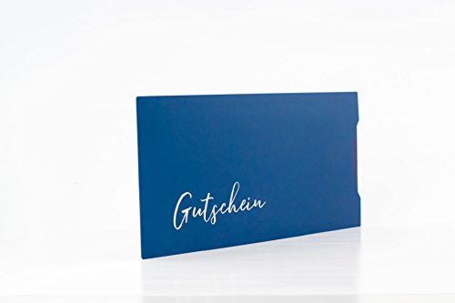 10 Stk. Gutscheinkarten + Pappschuber, Geschenkgutschein Geburtstagsgutschein Gutschein (blau) von Generisch