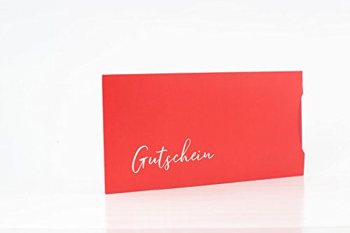 10 Stk. Gutscheinkarten + Pappschuber, Geschenkgutschein Geburtstagsgutschein Gutschein (rot) von Generisch