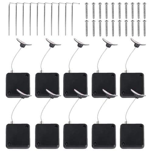10 Stück Fernbedienung Anti-Verlust-Sicherheitskabelschlösser, 99 cm einziehbares Schloss, selbstklebendes Hardware-Schloss für gebogene Gegenstände, Fernbedienungen, Lautsprecher, Mikrofone 10 Stück Fernbedienung Anti-Verlust-Sicherheitskabelschlösser, 99 cm einziehbares Schloss, selbstklebendes Hardware-Schloss für gebogene Gegenstände, Fernbedienungen, Lautsprecher, Mikrofone von Generisch