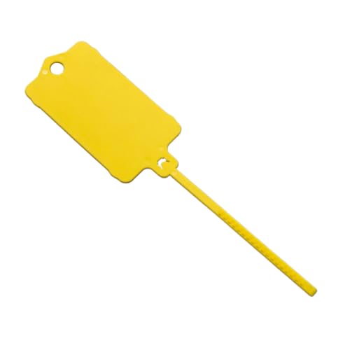 100pack/lot Key Tags With Serrated Tension Flexible And Durable Plastic Straps For Secure Labeling(Yellow) von Generisch