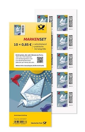 10x 85Cent Briefmarken zufällig ausgewähltes Motiv + Heartforcards® Versandschutz von Generisch