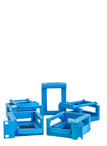 1U Rack Halterung für Raspberry Pi 4/5 mit PoE – Für bis zu 6 Geräte – 19" Serverrack-Montage – Home Lab Zubehör – 3D Druck (Schwarz, Nur 1 Linke Seite) von Generisch