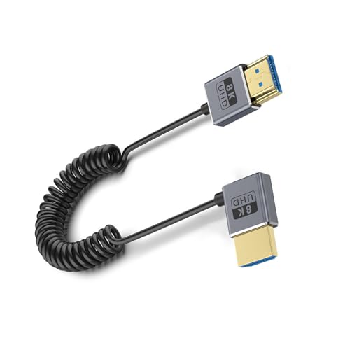 2.1 Version 8K 60Hz Videokabel gewickelt mit rechts links nach oben unten Ellenbogen optional für Projektor-Leinwand für lange Nutzungsdauer von Generisch
