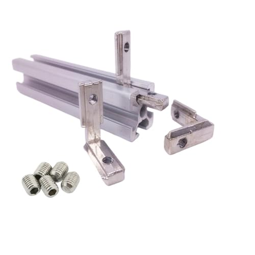 20 Stück T-Nut-L-Form 2020 Aluminiumprofil Inneneckverbinder Verbindungshalterung for 2020 Aluprofil 3D-Drucker (mit Schrauben) von Generisch