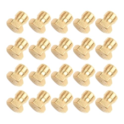 20 stücke Messing Düsen Propan Brenner Loch Kit BBQ Grill Ersatzteile Brenner Gasherd Zubehör Kochgeschirr von Generisch