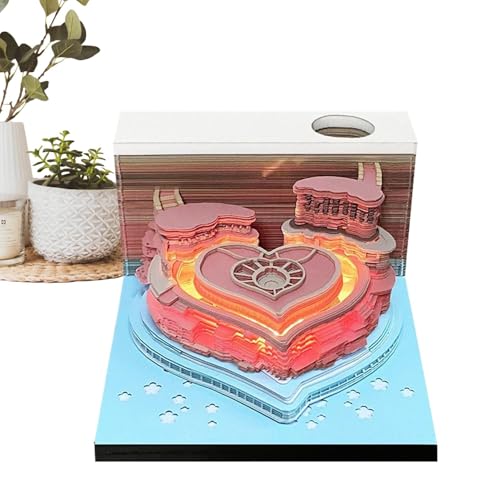 2025 Kalender - Desk Calendar | Kalender | Memo Pad Calendar, Creative Memo Pad Kalender | Valentine's Day Design Desk, Dekorativer LED-Kalender Mit Licht, Time Piece Kalender 2025 2025 Kalender - Desk Calendar | Kalender | Memo Pad Calendar, Creative Memo Pad Kalender | Valentine's Day Design Desk, Dekorativer LED-Kalender Mit Licht, Time Piece Kalender 2025 von Generisch