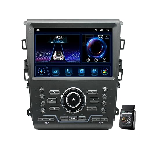 22,9 cm (9 Zoll) 32 GB 8 Core Android 12 CarPlay GPS-Haupteinheit Auto-Stereoanlage für Ford Mondeo MK5 2013–2018 DAB + Radio GPS Navi Bluetooth Auto Multimedia Player Touchscreen FM/AM Radio Audio von Generisch