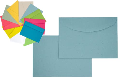 25/50/100x Briefumschlag Blau DIN C6 Recycling Fensterlos (100 Stück) von Generisch