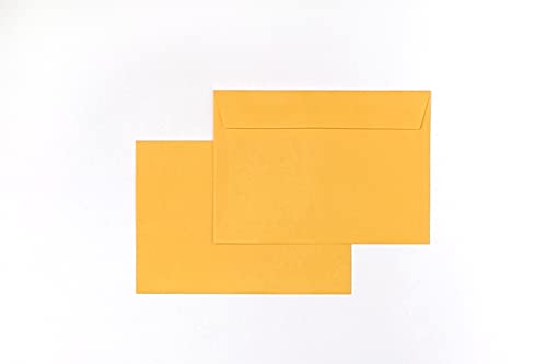 25/50/100x Briefumschlag DIN C6 Fensterlos (Orange, 100) von Generisch
