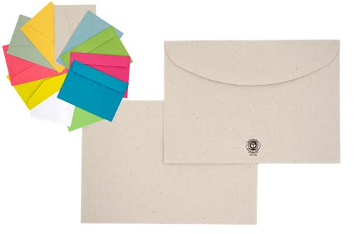 25/50/100x Briefumschlag DIN C6 Recycling Fensterlos (100, Grau) von Generisch