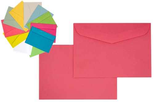 25/50/100x Briefumschlag DIN C6 Recycling Fensterlos (100, Rot) von Generisch