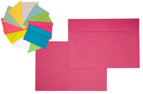 25/50/100x Briefumschlag Pink/Magenta/Rosa DIN C6 Fensterlos (50 Stk, Pink) von Generisch