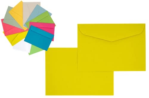 25/50/100x Briefumschlag Sonnen-Gelb DIN C6 Recycling Fensterlos (25) von Generisch