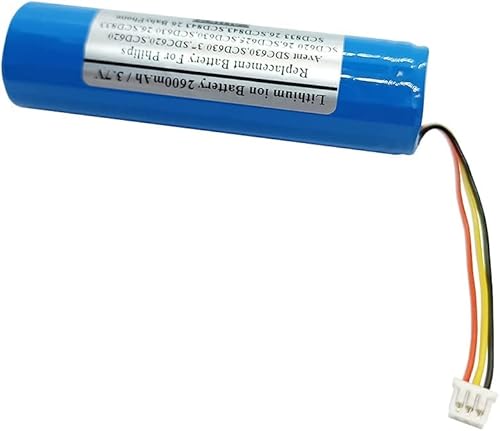 2600mAh 3.7V Ersatzbatterie kompatibel mit Philips Avent SDC630, SCD630/37, SDC620, SCD620/26, SCD625, SCD630/26, SCD833/26, SCD843, SCD843/26 Video Babyphone, NTA3459-4, NTA3460-4 von Generisch